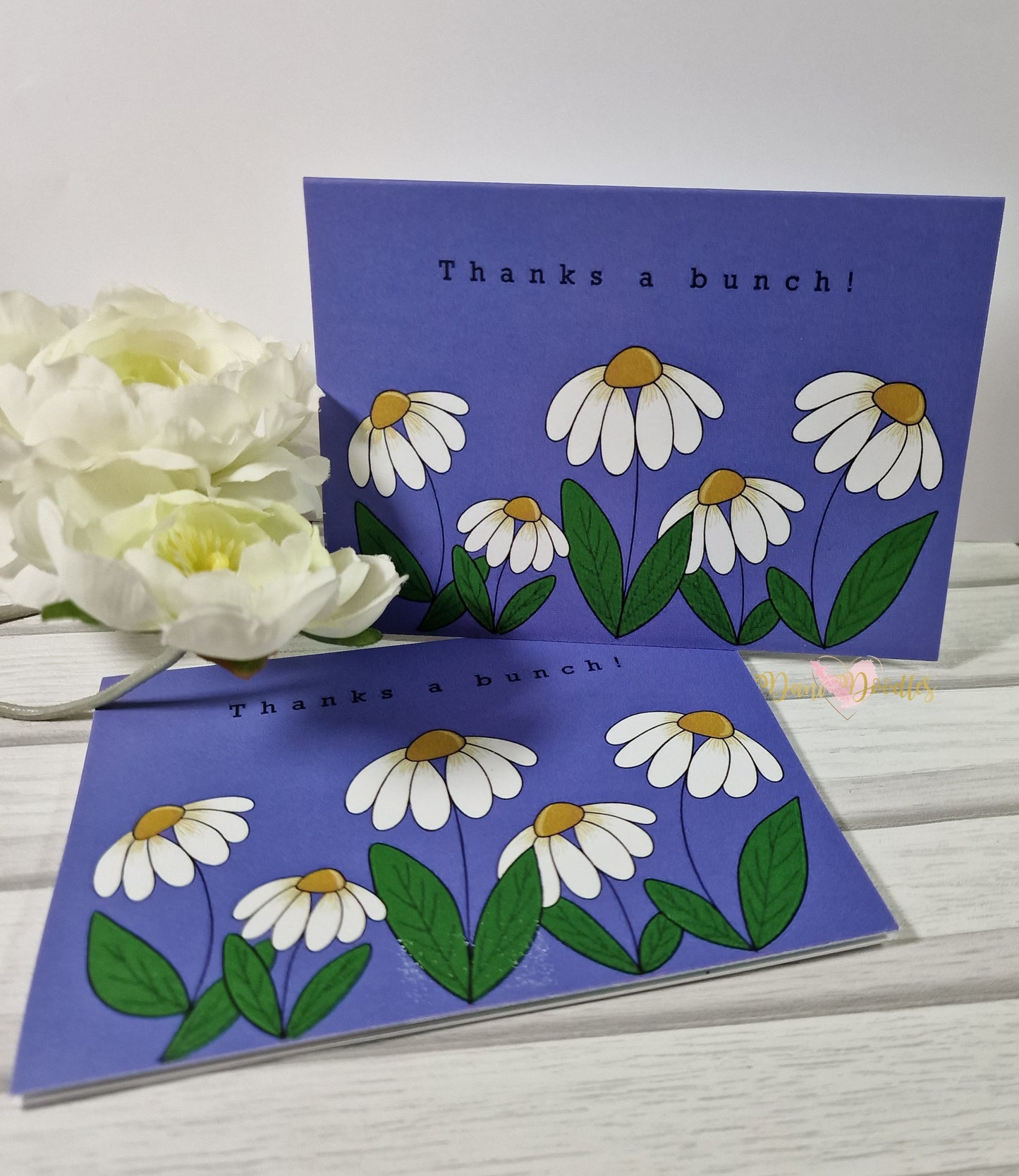 Printed Greeting Card Thank You Daisy