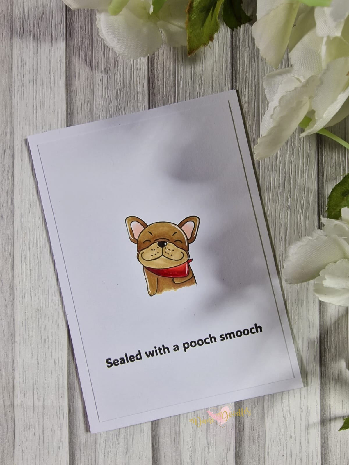 Handmade Card Sealed With A Pooch Smooch